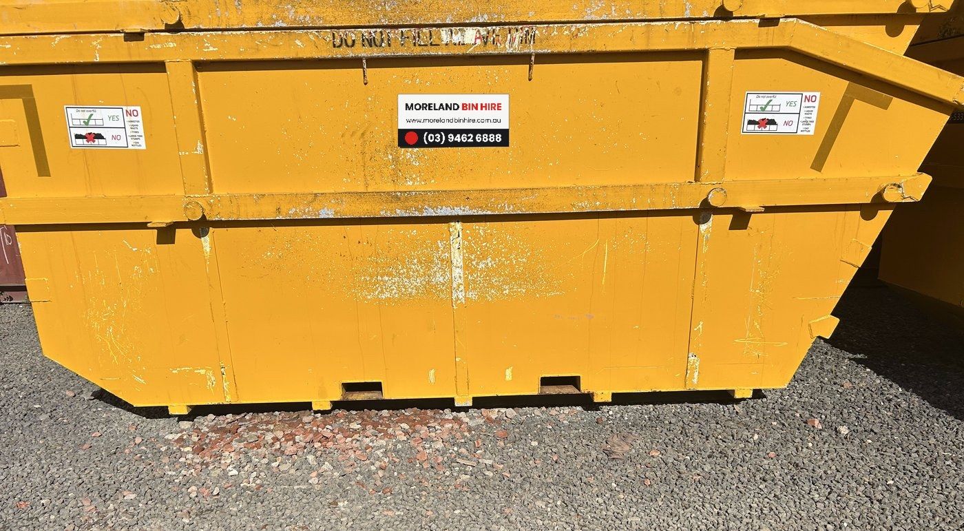 9 cubic metre skip bin from Moreland Bin Hire